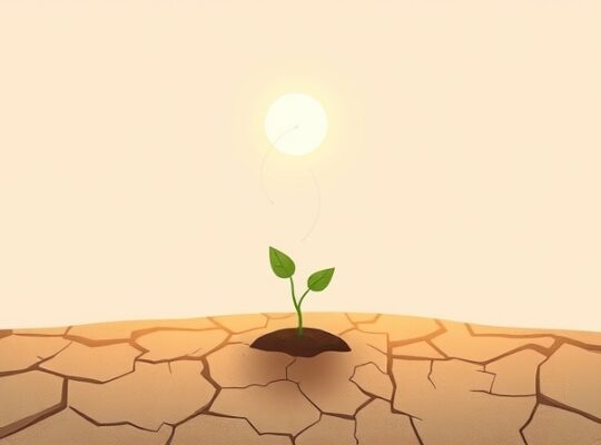 Kruchy zielony pęd przebija suchą ziemię, sięga ku łagodnemu słońcu.