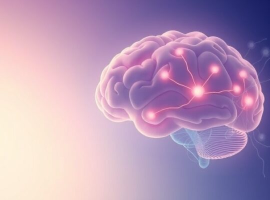 Abstrakcyjna symbolika rozwijającego się mózgu: ścieżki, połączenia, łagodne transformacje, uczenie, rozwój.