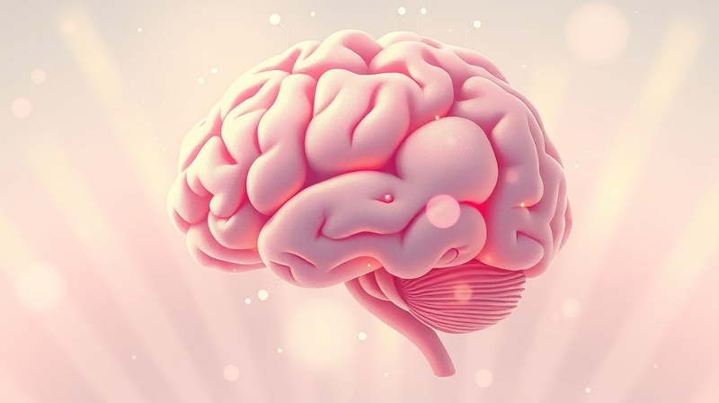 Delikatnie starzejący się mózg jako świetlista sieć.