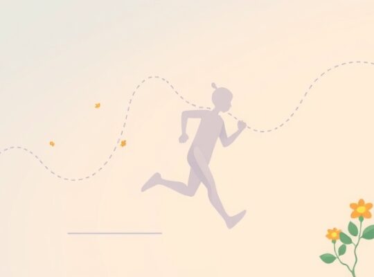 Abstrakcyjna postać w pastelach, otoczona eterycznym światłem, symbolizująca wzrost i samopoczucie.