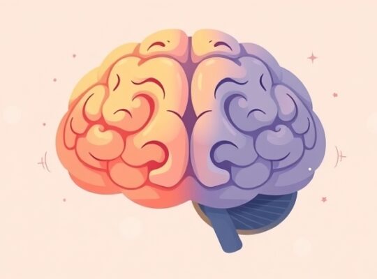 Stylizowany mózg: aktywne, pastelowe wspomnienia kontra przytłumione, chroniczne."