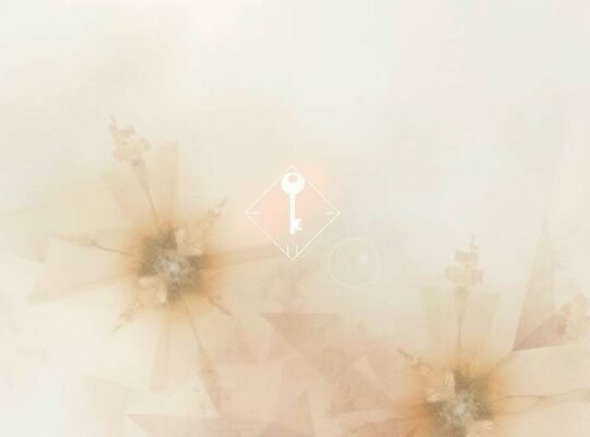 Rozmyta, pastelowa wizualizacja fragmentu pamięci z ukrytym kluczem.