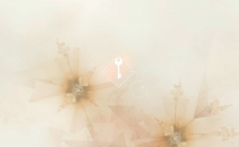 Rozmyta, pastelowa wizualizacja fragmentu pamięci z ukrytym kluczem.