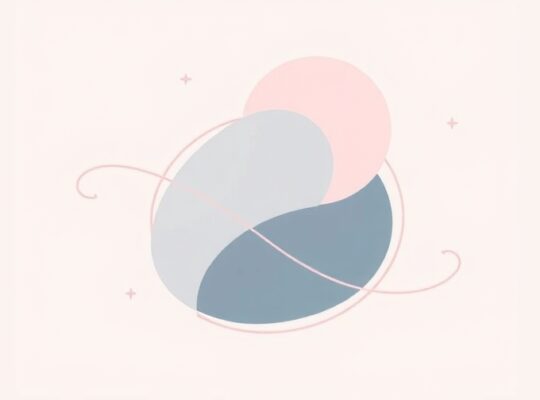 Abstrakcyjne kształty w pastelach, symbolizujące krytykę i wzrost.