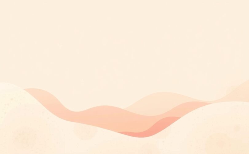 Abstrakcyjna ilustracja w pastelach, symbolizująca komfort i bliskość poprzez łagodne, płynne kształty.