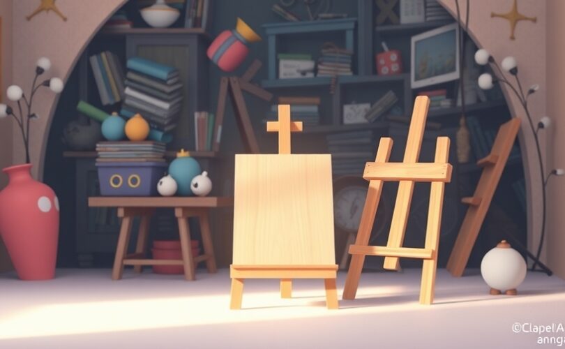 Surorealistyczny kontekst zmienia postrzeganie prostego obiektu w pastelowych barwach.