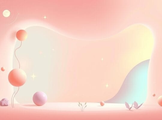 Abstrakcyjne kształty, pastelowe barwy, symbolika zysków i strat kształtująca percepcję.