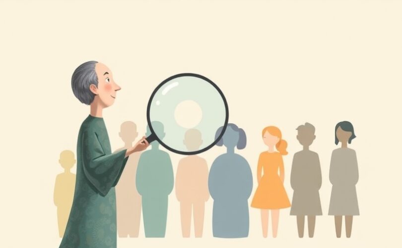 Mądra postać nie dostrzega własnej ślepej plamki, badając cudze.