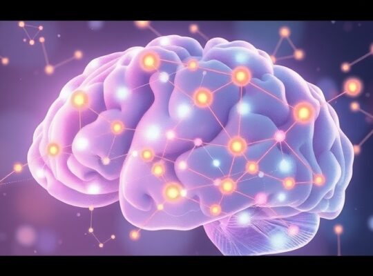 Sieć neuronowa. Abstrakcyjna, pastelowa wizualizacja głębi myśli i przetwarzania informacji.