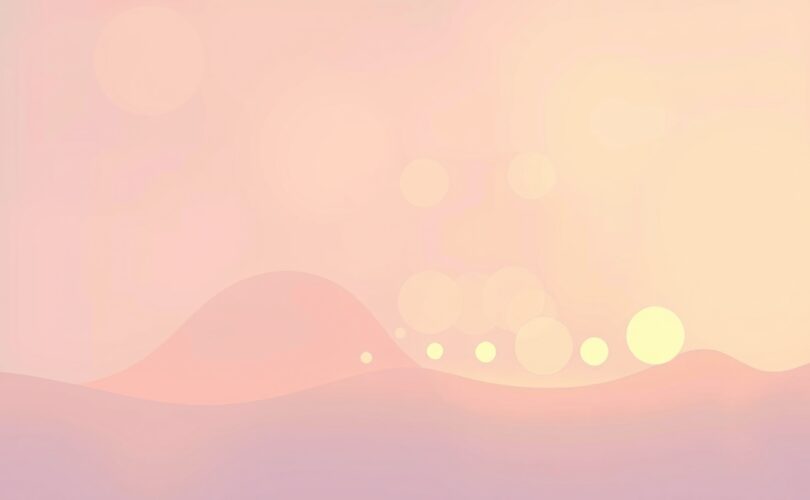 Abstrakcyjny wzór pastelowych kształtów symbolizujący rosnącą sympatię poprzez powtarzalność.