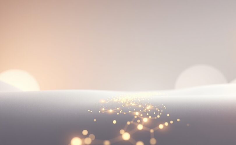 Ścieżka świetlnych cząstek prowadzi do abstrakcyjnej myśli, korespondując z tematem artykułu.