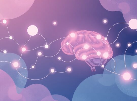 Abstrakcyjne, pastelowe formy symbolizujące połączenia i delikatność wspomnień.