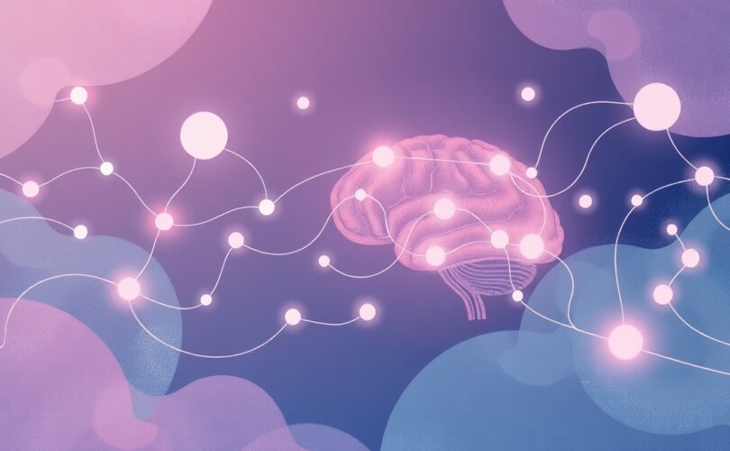 Abstrakcyjne, pastelowe formy symbolizujące połączenia i delikatność wspomnień.