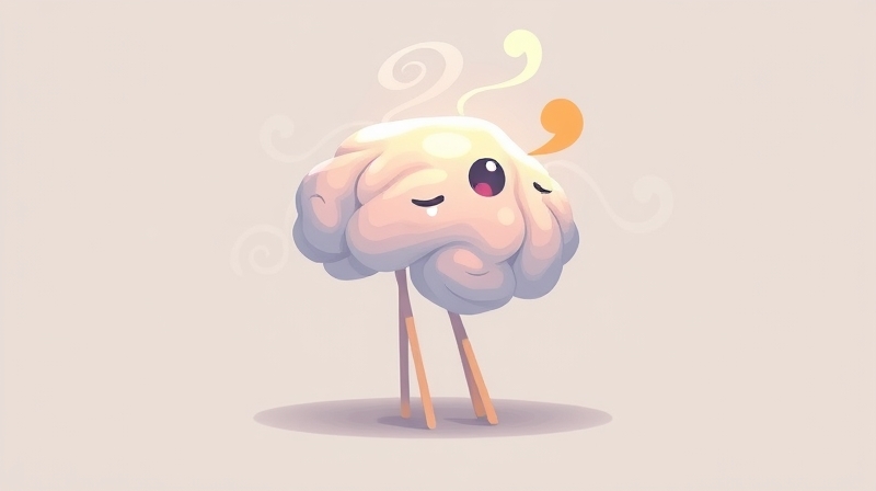 Stresujący mózg w jasnych barwach, przetwarzający krytykę jako spiralne światło, podążający ku zrozumieniu i uzdrowieniu.