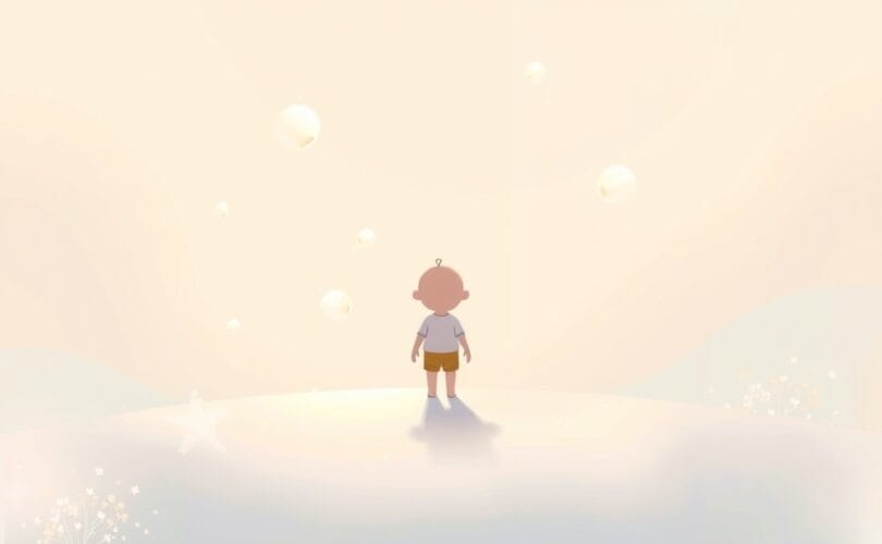 Postać na rozdrożu w otoczeniu opcji, symbolizujące proces decyzyjny.