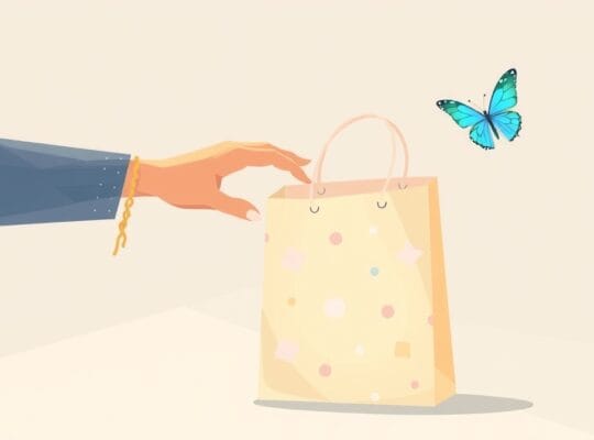 Ręka powstrzymana przed zakupami, symbolizująca drogę do spokoju i zdrowych nawyków.