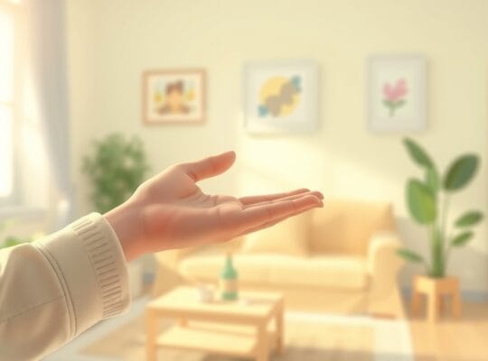 Delikatna dłoń wyciągnięta do drugiej, symbol wsparcia i nadziei.