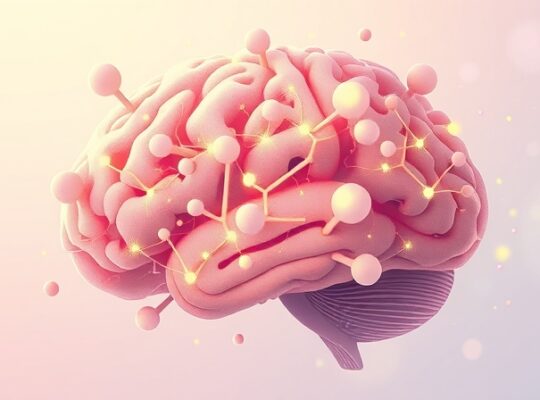 Kora mózgowa: Architektura świetlistych neuronów, pastelowa, marzycielska, inspirująca mądrość.