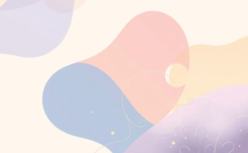 Abstrakcyjna wizualizacja przetworzenia subtelnych fal dźwiękowych łączących się z energią emocjonalną.