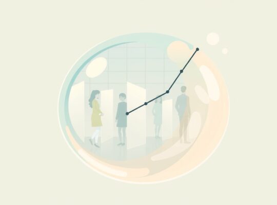Przezroczysta bańka z uporządkowanymi liniami, przebita przez nierówną, wywołującą falowanie.