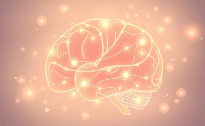 Stylizowany mózg jako sieć świateł, ukazująca przepływ neuroprzekaźników i ich zaburzenia.