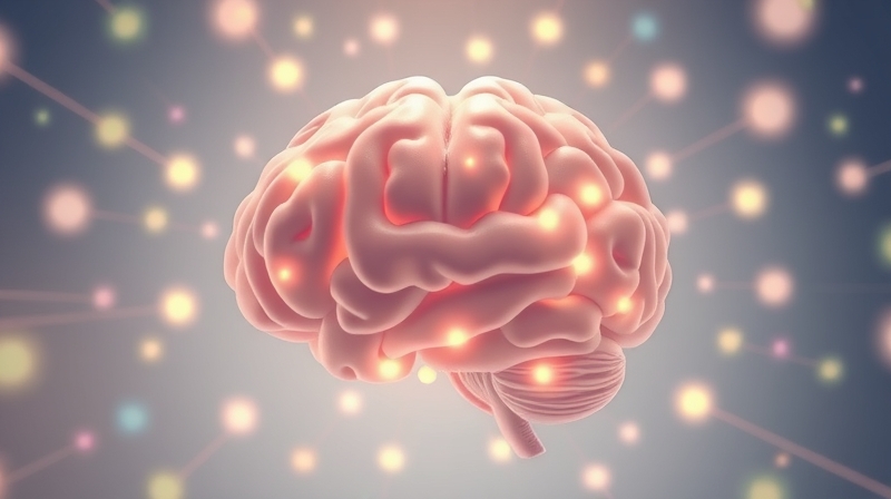 Abstrakcyjna sieć neuronowa w pastelowych barwach, symbolizująca przetwarzanie \u015bwiadomo\u015bci i emocji, z ja\u015bniejszymi \u015bcie\u017ckami.