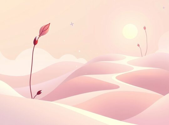 Abstrakcyjna ilustracja mózgu w pastelach symbolizująca żałobę, akceptację i nadzieję.