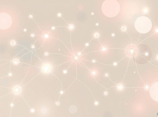 Symboliczna ilustracja osi HPA: delikatna sieć, pastelowe barwy, świetliste węzły, subtelne przepływy.