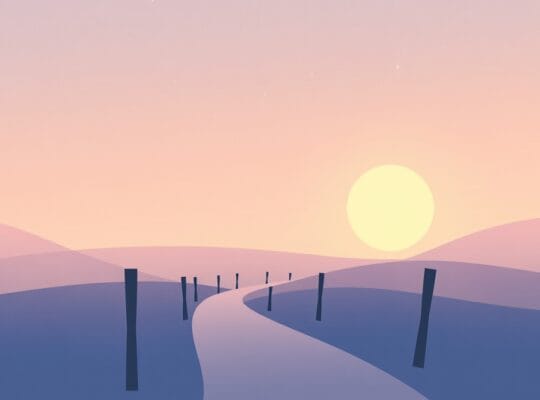 Symboliczna ilustracja: ścieżka uspokajającego wzrostu jako ostoja zdrowia psychicznego.