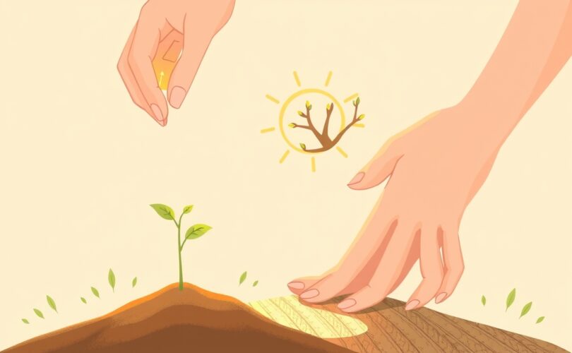 Wzmocnienie wiary w siebie: kwitnący symbol wewnętrznej siły i potencjału.