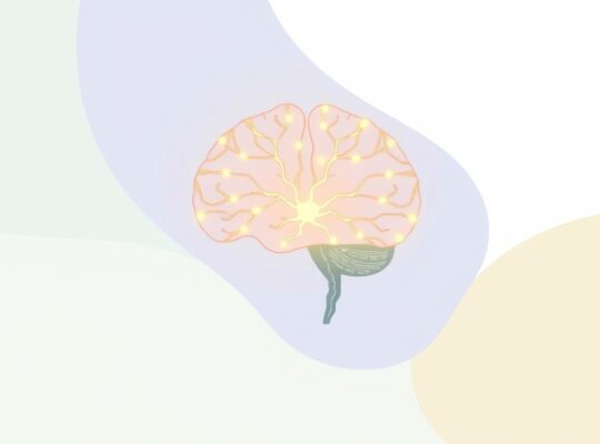 Abstrakcyjna ilustracja symbolizująca pozytywny wpływ selenu na samopoczucie i umysł.