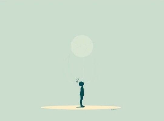 Stylizowana ilustracja, pastelowe kolory, dwie sylwetki, emanujące linie, symbolizujące uczenie się przez obserwację.