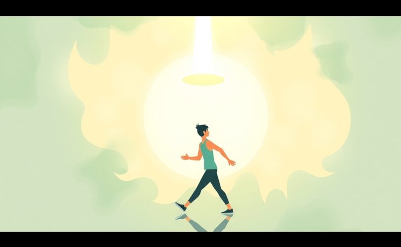 Odbicie od nadmiernego wysiłku, delikatne wprowadzenie w równowagę przez kojące światło.