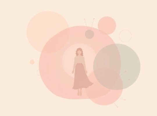 Abstrakcyjna ilustracja ukazuje wpływ opinii społecznych na psychiczne samopoczucie.