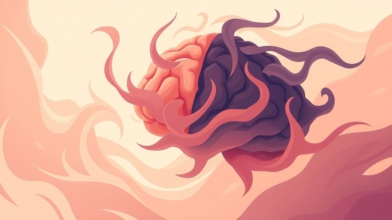 Stylizowana wizualizacja konfliktu w mózgu podczas agresji reaktywnej: alarm i kontrola.