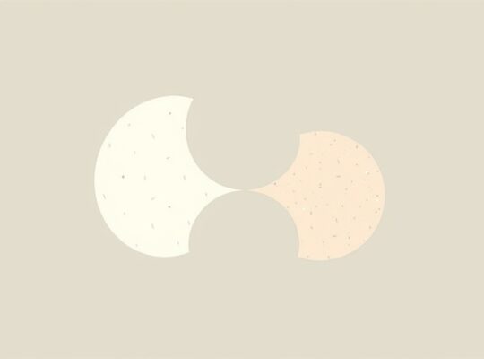 Abstrakcyjne, splatające się kształty w pastelach, symbolizujące kruchą więź związku.