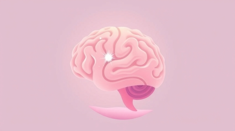 Abstrakcyjny mózg-labirynt z iskrzącymi światłami, symbolizujący zaskoczenie i dopaminę.