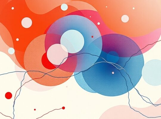 Eteryczne gradienty kolorów przeplatają się z neuralnymi ścieżkami i wzorami kulturowymi, odzwierciedlając różnice w percepcji barw.