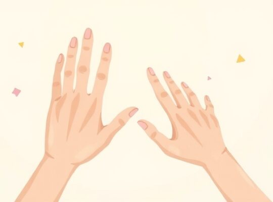 Dwie stylizowane dłonie w pastelach, jedna transparentna, symbolizujące dotyk i tożsamość.