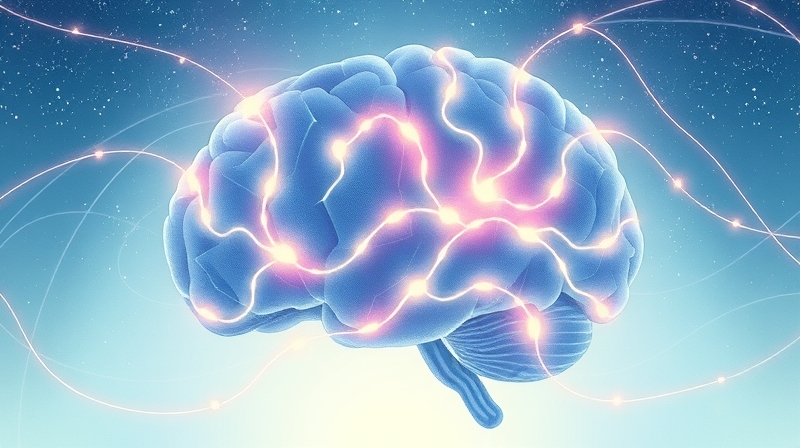 Świecąca sieć neuronowa kory wzrokowej, pastelowe barwy, symbolizująca przetwarzanie wizualne.