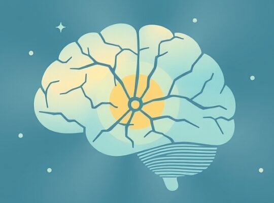 Stylizowana wizualizacja mózgu reagującego na niesprawiedliwość subtelnymi ścieżkami neuronalnymi.