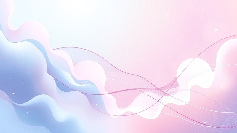 Płynna granica między rzeczywistością a wyobraźnią, pastelowa abstrakcja, światło i myśli.