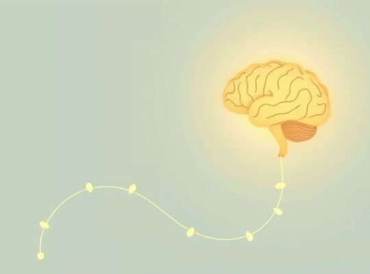 Łagodna ścieżka łączy mózg i rysowane jelita, sugerując ich połączenie.