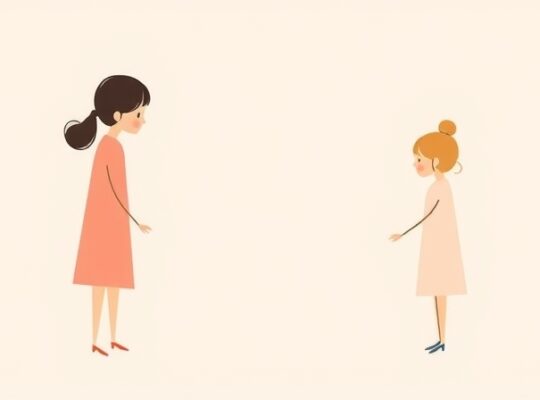 Łagodne, abstrakcyjne kształty symbolizujące obserwację i naukę przez wzajemne inspirowanie się.