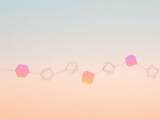 Abstrakcyjne, pastelowe kształty symbolizujące kolektywne podejmowanie decyzji.