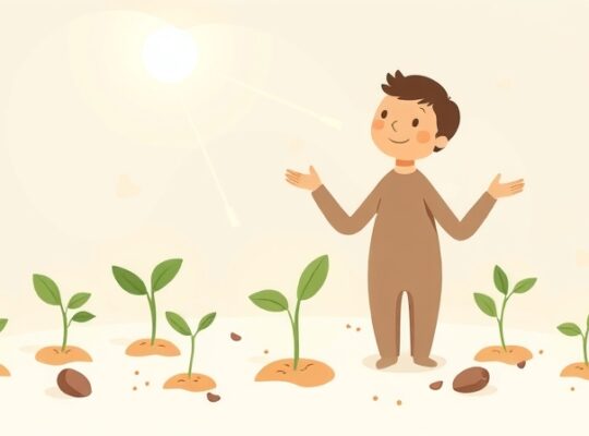 Symboliczny ogród idei pielęgnowany przez pozytywne oczekiwania.