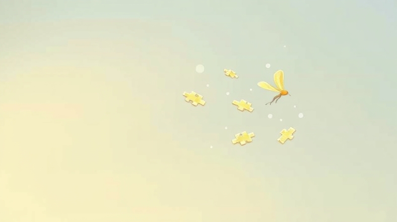 Świetlik oświetla fragmenty wspomnień, sugerując pamięć błyskową.