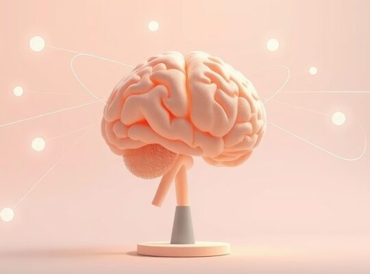 Móżdżek jak dyrygent steruje ruchem, łącząc abstrakcyjne mięśnie i stawy subtelnymi liniami światła.