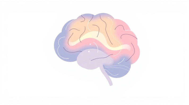 Kojąca ilustracja mózgu przetwarzającego przeciążenie emocjonalne w relacjach.