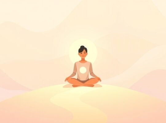 Spokojna postać na wzgórzu, ścieżka ku wewnętrznemu pokojowi, odcinająca się od szumu social mediów.